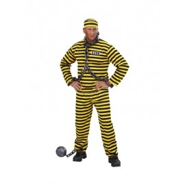 Costume da Prigioniero Giallo e Nero