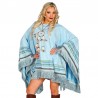 Costume Poncho Blu in Camoscio