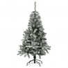Albero Innevato dell'Alaska 150 cm con 320 Rami con Base in Metallo