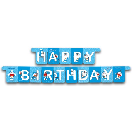 Festone Doraemon Happy Birthday