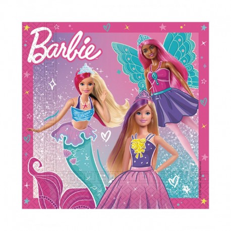 20 Tovaglioli Barbie 33 cm