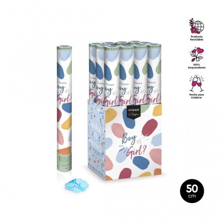 Cannoni Per Coriandoli SPARKLERS CLUB® Gender Reveal Rosa, 4 Pezzi Da 28 Cm, Con Lanciatore A Polvere, Per Feste Rivelazione Sesso