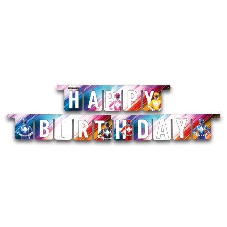 Festone Power Rangers Happy Birthday