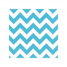 20 Tovaglioli Chevron Azzurro