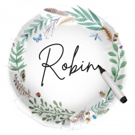 Globo Foil Naturaleza Blanco 45 cm