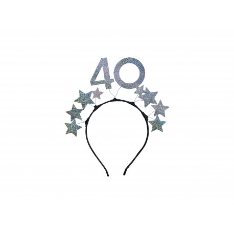 Diadema con Estrellas 40 Plata