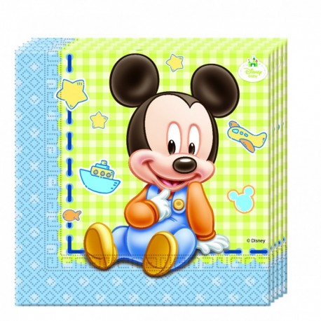 20 Tovaglioli Baby Mickey 33 cm
