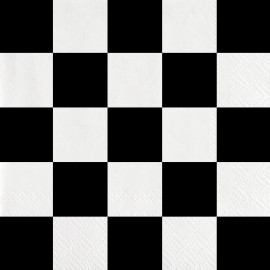 20 Tovaglioli Bianchi e Neri 33 cm