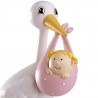 Statuetta Battesimo Cicogna Bambina 14 cm