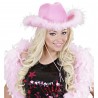 Cappello da Cowgirl Rosa con Piume