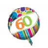 Palloncino 60 anni a Righe e Pois 45 cm