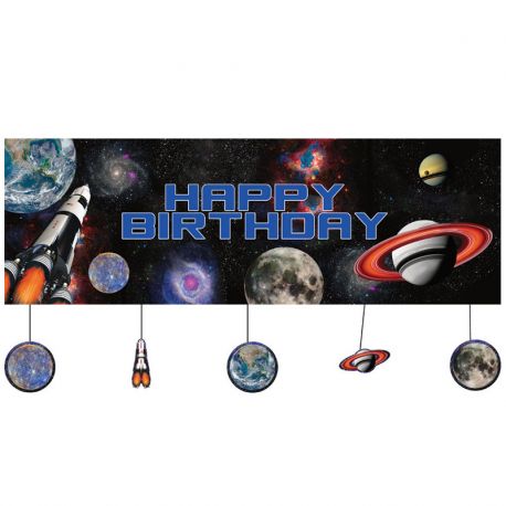 Cartello Space Blast Personalizzato 150 x 50 cm