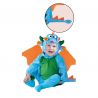 Costume Draghetto da Neonato Azzurro e Verde