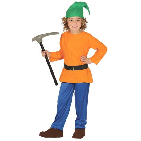 Costume Gnomo del Bosco Arancione per Bambino