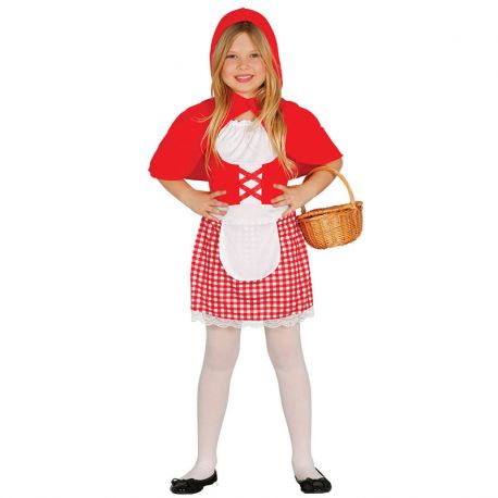 Costume da Cappuccetto Rosso a Quadretti per Bambina