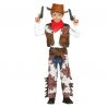 Costume da Cowboy per Bambino con Dettagli Bianco e Marrone Shop