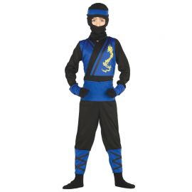 Costume Ninja Blu con Cappuccio per Bimbo Online