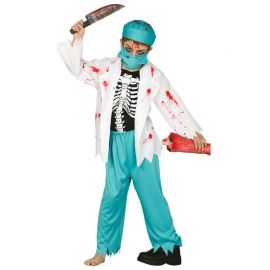 Acquista Costume da Dottore Zombie Bambino con Camice Bianco