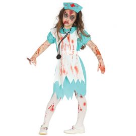 Costume da Infermiera Zombie Bambina con Grembiule