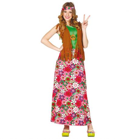 Costume da Hippie Felice per Donna con Fascia
