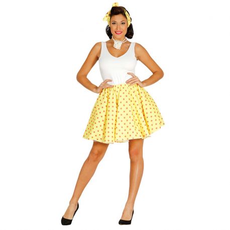 Costume da Pin Up Donna con Gonna Gialla