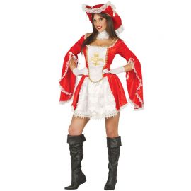 Costume da Moschettiera Rossa con Cappello