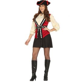 Costume da Pirata per Donna Rosso