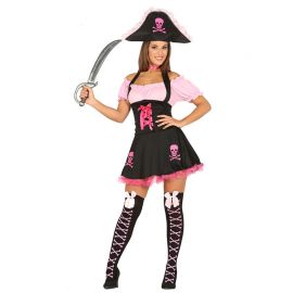 Costume da Pirata Pink Skull per Donna