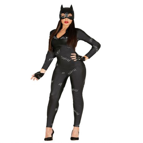 Costume da Catwoman Per Donna con Tuta Nera