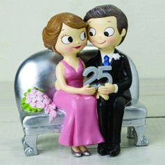 Cake Topper Nozze d'Argento