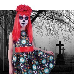 Costumi Dia de los Muertos Bambina