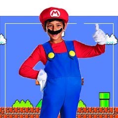 Costume Bimbo LUIGI SUPER MARIO-costumi Carnevale E Maschere