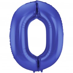 Palloncini Numeri Blu Metallizzato