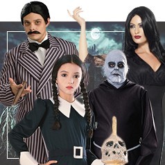 Costume di coppia famiglia gotica halloween