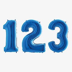 Palloncini Numeri Blu