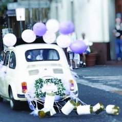 decorazione per matrimoni bianco decorazione per auto coppia di rosa Decorazione per auto per matrimonio feste 