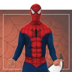 Costume Spiderman Classic vestito carnevale adulti uomo completo maschera  tuta