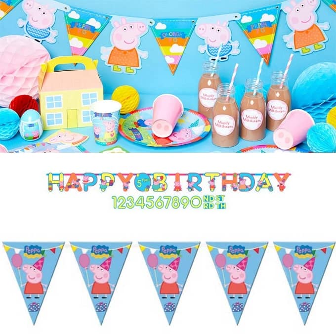 Peppa Wutz Festa Di Compleanno Bambini Set Decorativo