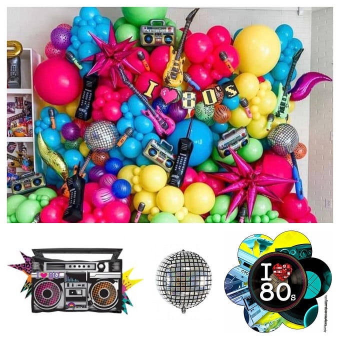 Poster Gigante Per Feste A Tema Anni '80 - 82x165 Cm - Lets Boogie