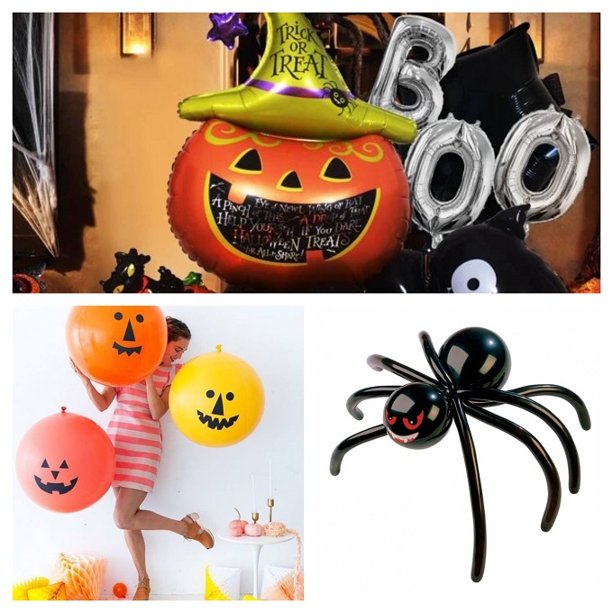 Set Di 9 Palloncini Per Halloween: Fantasmi, Pipistrelli E Palloncini Rossi Con Scritta 'Boo' - Decorazioni Per Festa A Tema Horror
