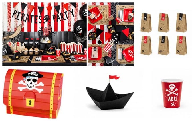 Amscan 4 X Bambini Festa Borsa Filler Tema Pirata Compleanno Dono Regalo Cannocchiale 