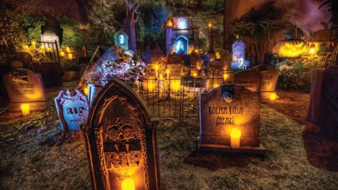 JIMACRO Decorazione Halloween Horror A Testa Mozzata Con Luci LED Rosse E Effetti Sonori - Per Esterno E Interno