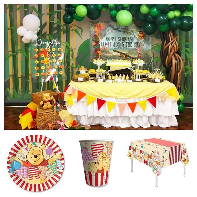 Banner Di Sfondo Winnie The Pooh Compleanno / Baby Shower Ragazzo - Foto 9
