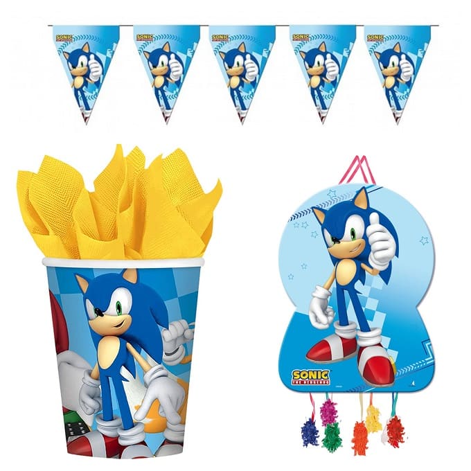 Sonic Decorazioni compleanno, Sonic Addobbi per Feste 96 Pezzi