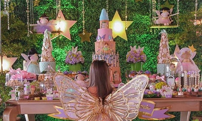 Farfalla 1° compleanno decorazioni per ragazze - farfalla rosa viola nostra piccola farfalla sta girando uno sfondo, banner e topper per torta a tema farfalla forniture per feste di primo compleanno