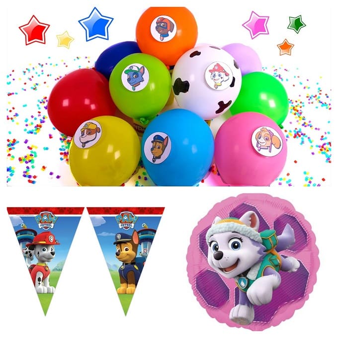 Centrotavola palloncini personalizzati compleanno a tema paw