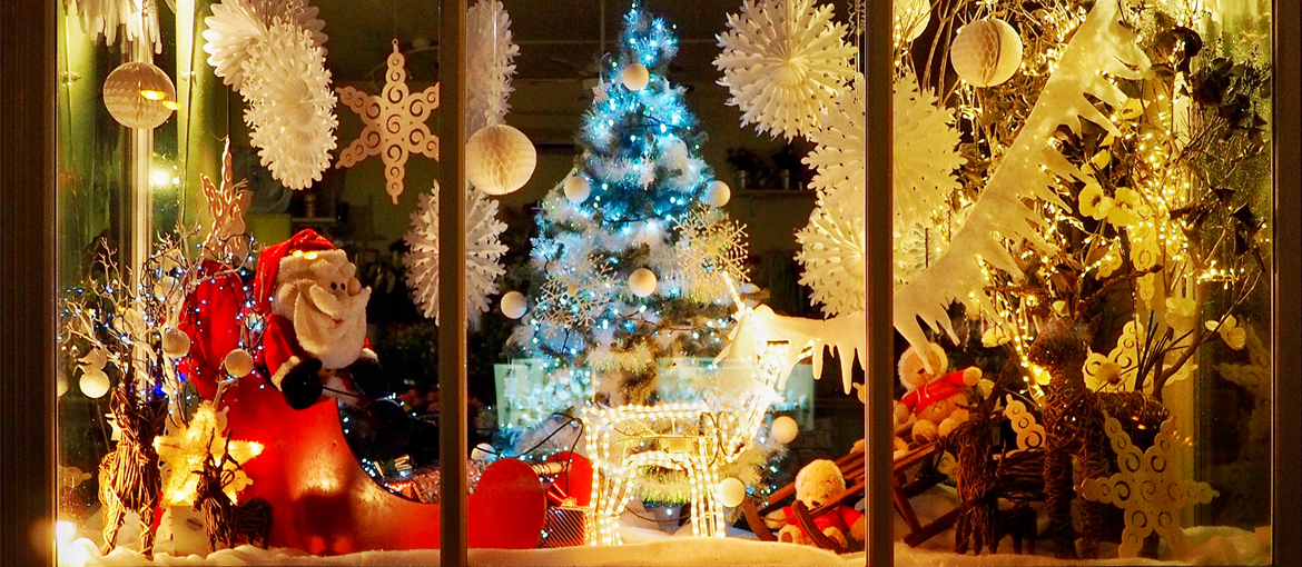Luci Natalizie Per Finestre A Batteria - Decorazioni A Forma Di Campane, Stelle, Alberi E Fiocchi Di Neve, Con Ventose, Per Interni
