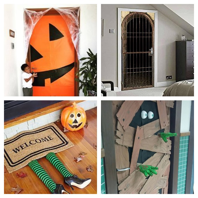BETESSIN 2 pz Decorazione Halloween Targa Porta in Legno Zucca Centrotavolo Ornamenti Cartello da Appendere Benvenuto Decorazione Addobbi Halloween Festa per Porta Tavolo Casa 